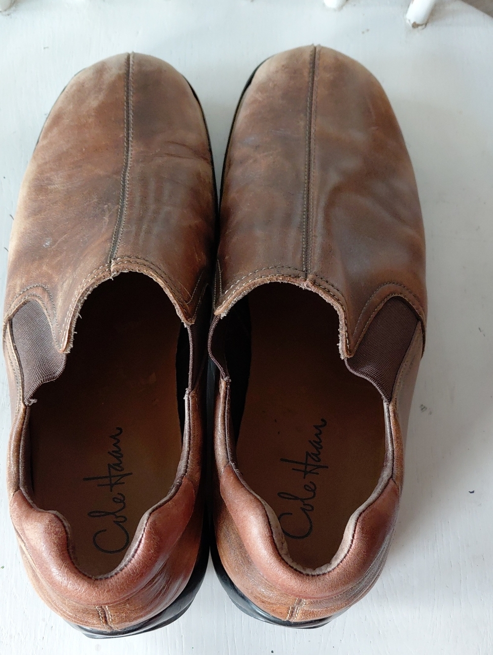Cole Haan Brown Leather Slip-On Loafers